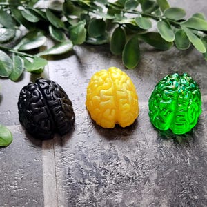 Handmade Resin Brain Magnet – Quirky Neurodivergent Pride Gift, Horror Decor, Psychology, Glitter Brain, Weird Cute Art