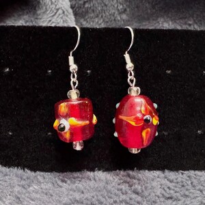 glass asymmetric earrings