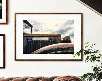 Dodge Brothers - Old Pickup Truck Photograph - Vintage Truck Photography - Man Cave Classic Car Photo Print - Rusty Old Truck Wall Art