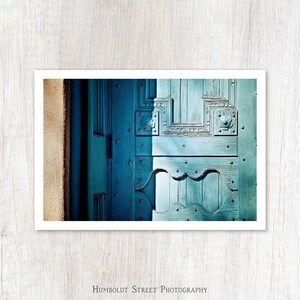 Blue Door - Turquoise Color Photograph - New Mexico Photography - Old Door Photo Print - Southwestern Art Print - Blue Door Photograph