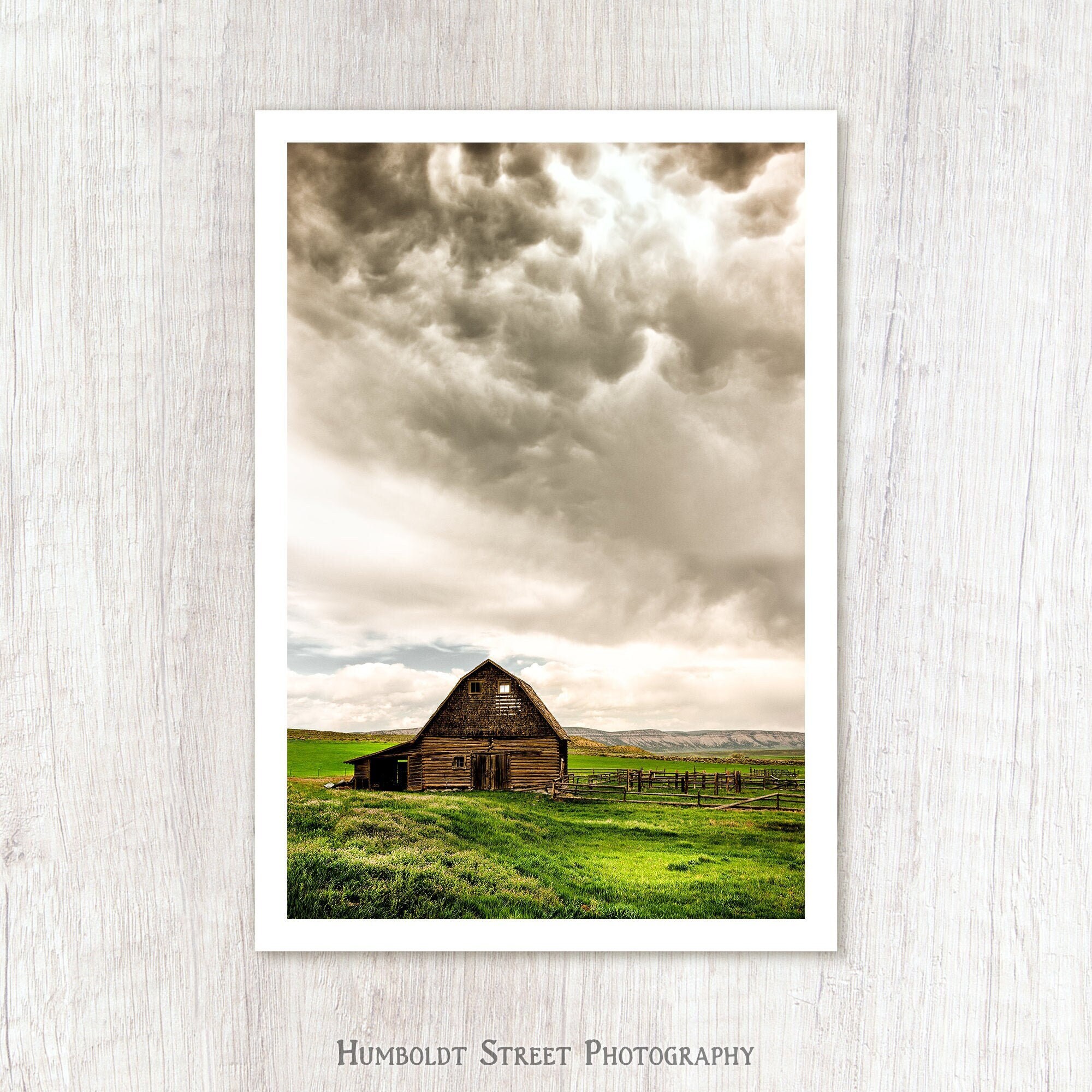 A Quiet Storm - Old Barn Photograph - Rustic Country Farmhouse Wall ...