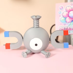 Magnemite Refrigerator Magnet Cute Pocket Monster Pokem 3D Printed Magnetic Decor for Fridge Whiteboard Office Geeky Anime Collectible Gift