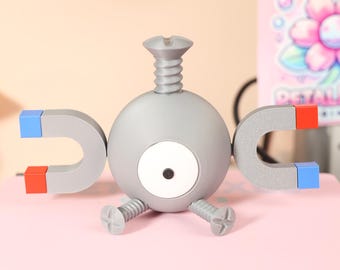 Magnemite Refrigerator Magnet Cute Pocket Monster Pokem 3D Printed Magnetic Decor for Fridge Whiteboard Office Geeky Anime Collectible Gift