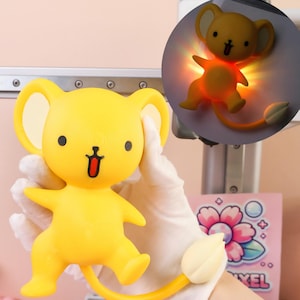 Kero-chan LED Fridge Magnet Light Remote 3D Printed Cardcaptor Sakura Anime Decor Multicolor Glowing Kawaii Night Light Otaku Gamer Magnet