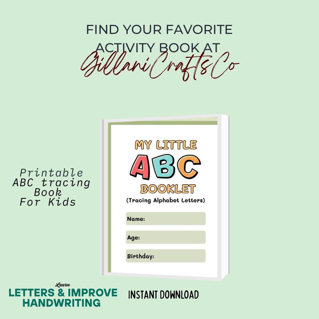 Custom ABC Tracing Book for Kids | Learn the Alphabet | Personalized ...