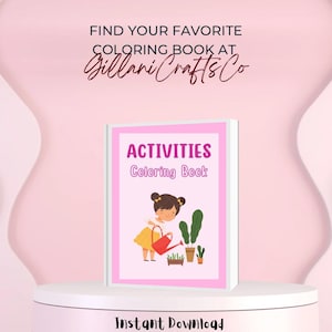 Activities Coloring Book for Kids | Fun Printable Pages | Instant Download | Preschool Learning Worksheets
