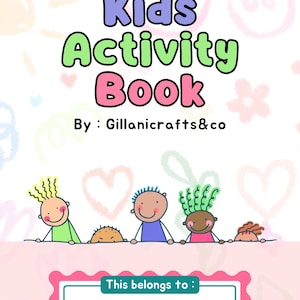印刷可能な幼児向けアクティビティブック | 子供向けのトレース、迷路、塗り絵、マッチング