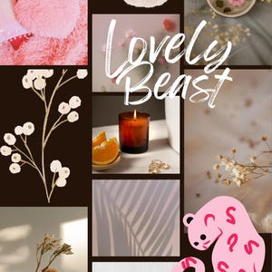 Lovely Beast- Wall art poster, Valentine gift for her/him