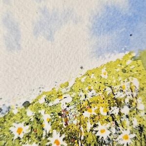 Aceo Dipinto originale d'arte Aceo Carta ACEO Acquerello ACEO Carta collezionabile dell'artista ACEO Paesaggio Dipinto in miniatura - "Sunny Meadow"