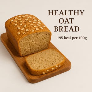 Receta de pan de avena saludable / PDF imprimible de alimentación limpia / Opción rica en proteínas, baja en azúcar y sin gluten