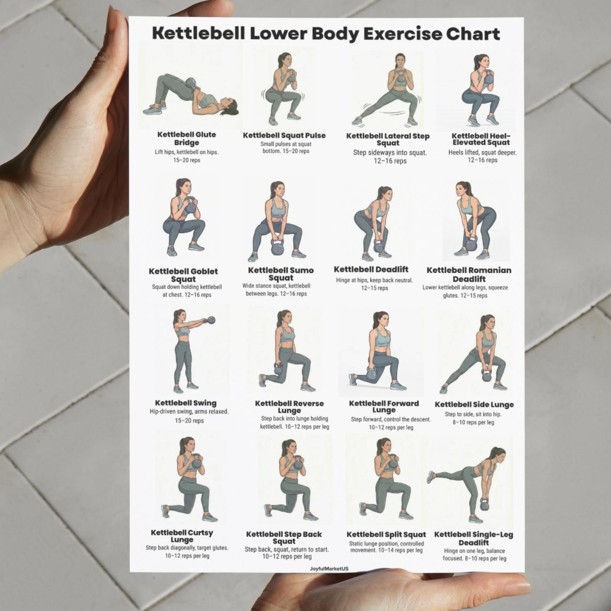 Kettlebell Lower Body Exercise Chart Strength Training Workout kettlebell-lower-body-exercise-chart-strength-training-workout