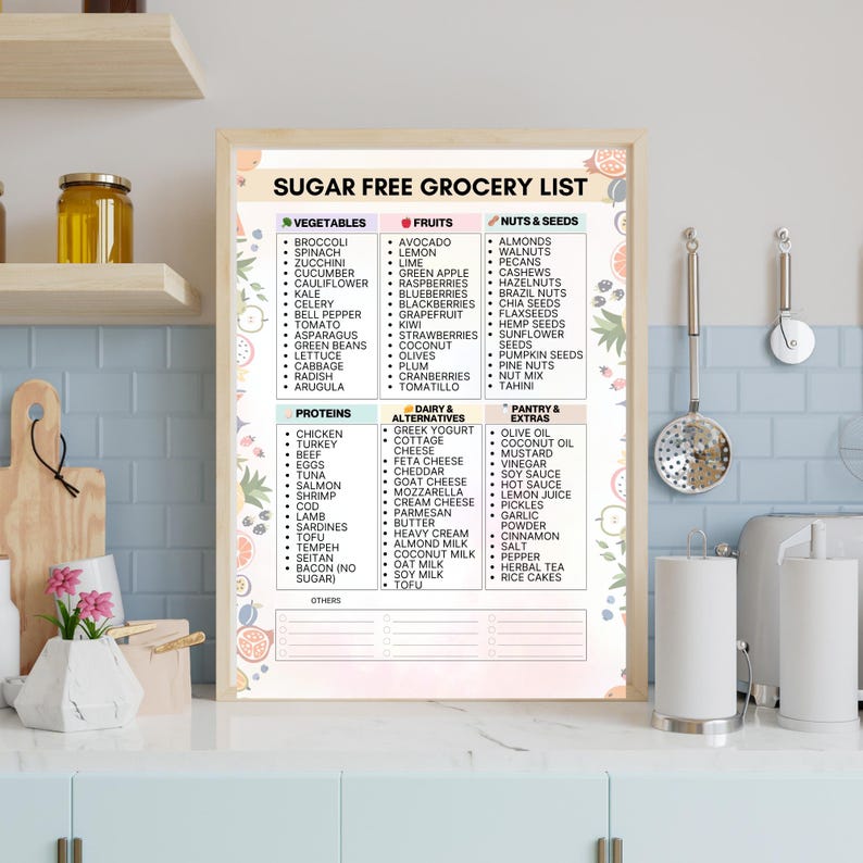 Lista de alimentos sin azúcar, lista de compras sin azúcar, lista de compras sin azúcar, lista de alimentos sin azúcar (PDF), lista de alimentos con azúcar, alimentos bajos en azúcar imagen 8