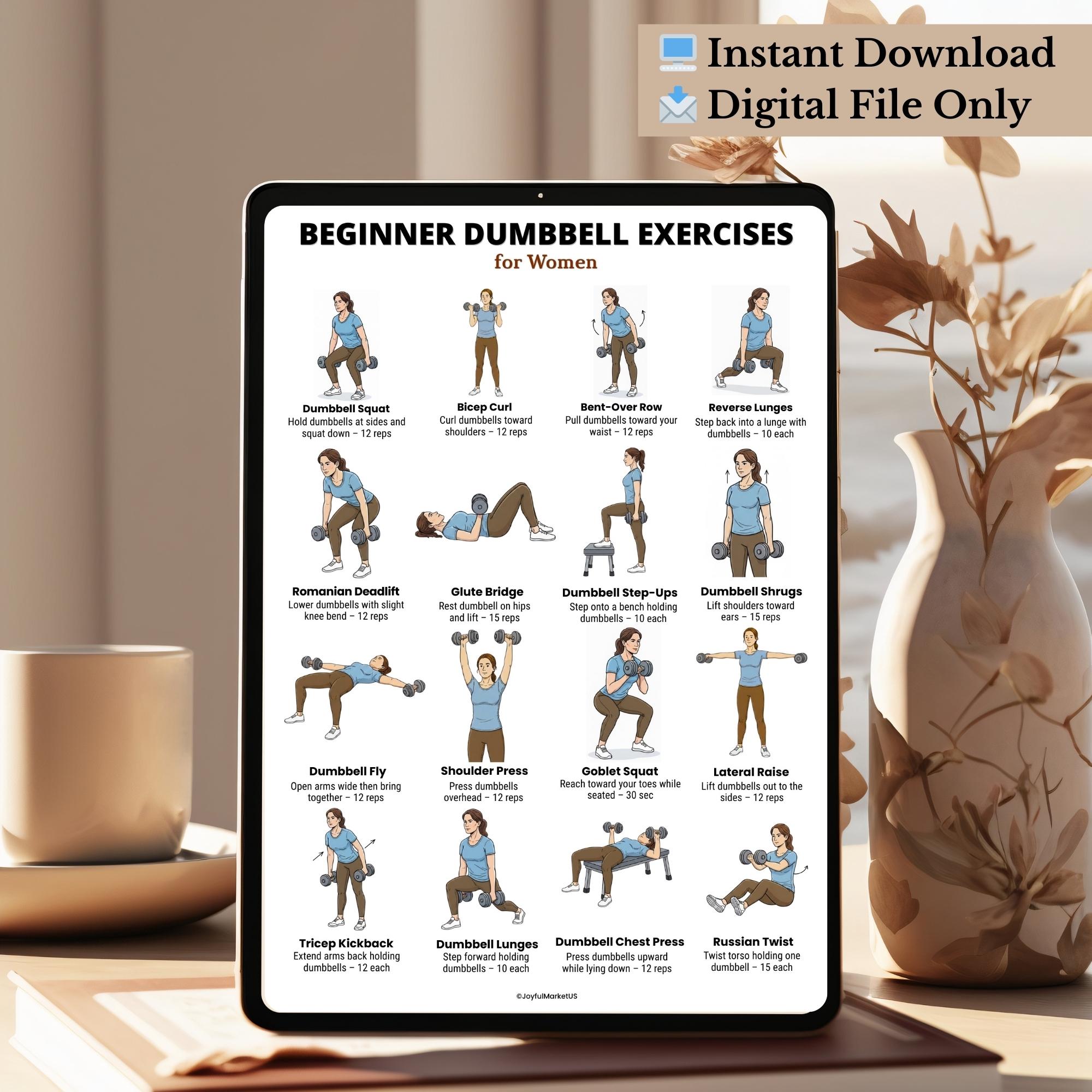 Beginner Dumbbell Exercises for Women | Full Body Dumbbell Workout ...