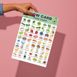 Low Carb Food List Printable, 63 Keto-Friendly Foods with Pictures, Low Carb Food Chart, Keto Grocery List PDF, Low Carb Diet Foods Poster image 4
