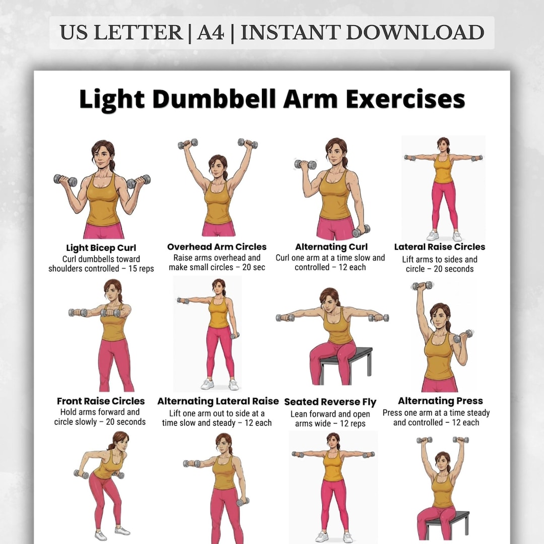 Light Dumbbell Arm Workout for Women Upper Body Toning Exercises Home ...