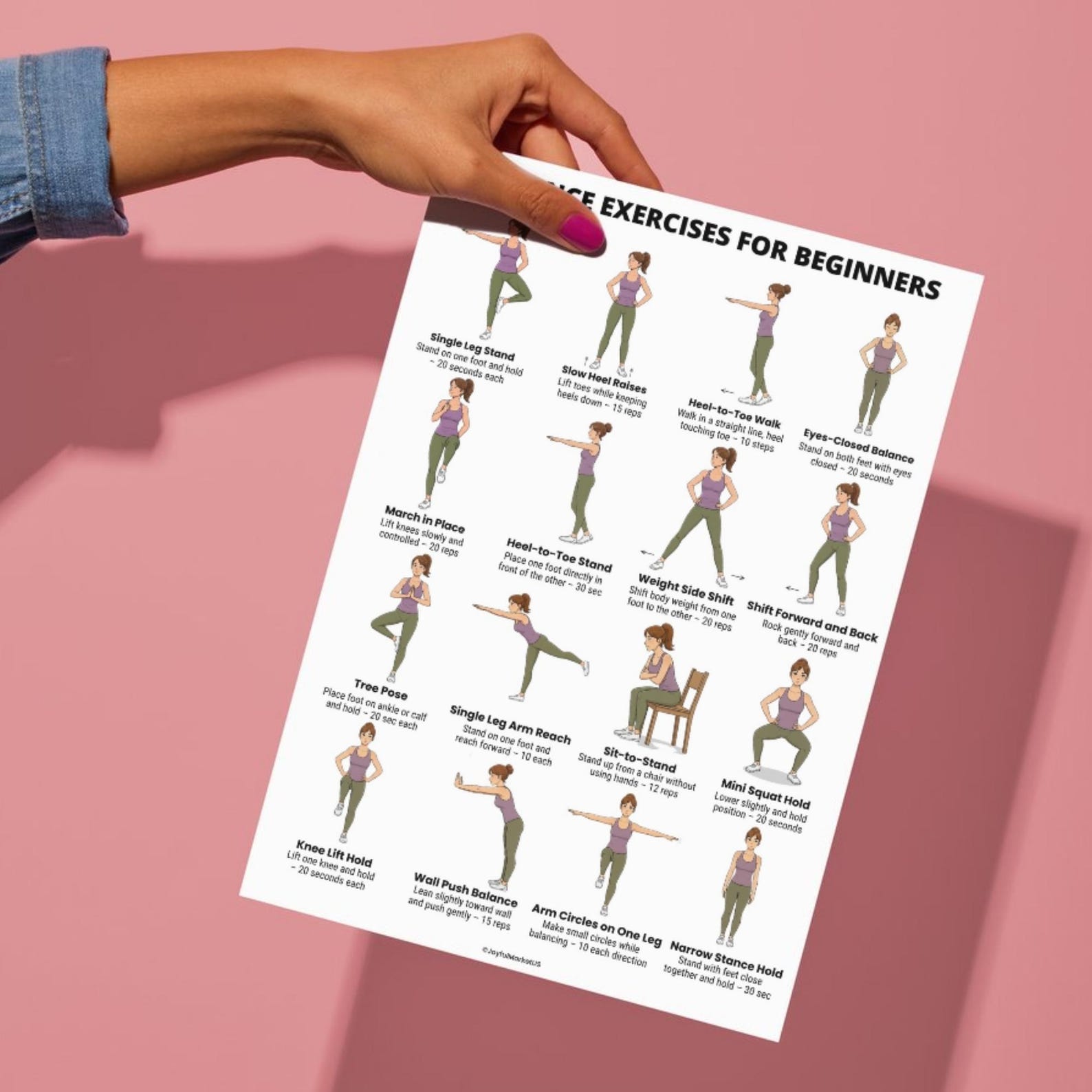 Balance Exercises for Beginners | Standing Balance Workout | Stability ...