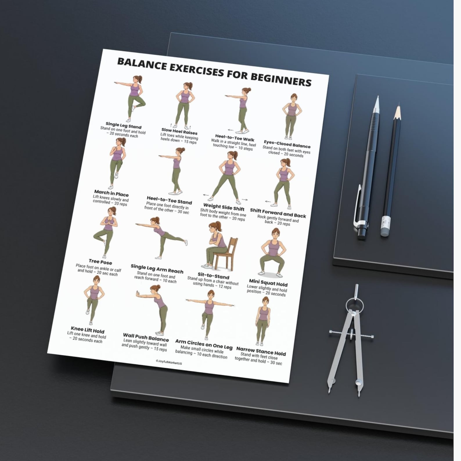 Balance Exercises for Beginners | Standing Balance Workout | Stability ...