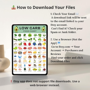Low Carb Food List Printable, 63 Keto-Friendly Foods with Pictures, Low Carb Food Chart, Keto Grocery List PDF, Low Carb Diet Foods Poster image 9