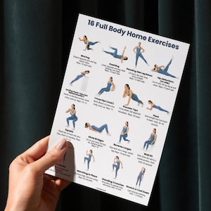 16 Easy Exercises – Full Body Home Workout Printable