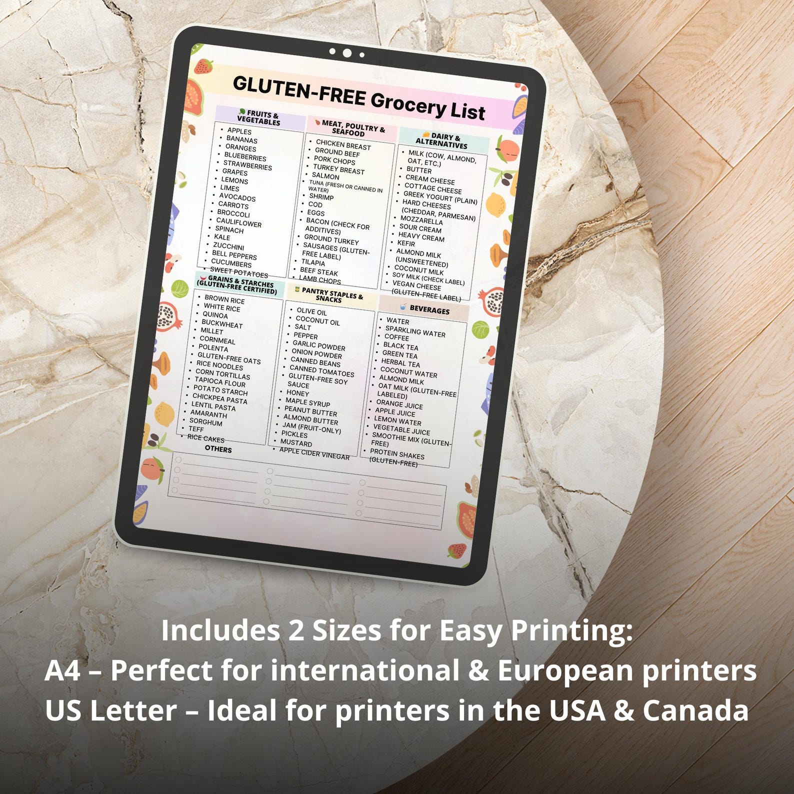 Gluten Free Grocery List Printable · Weekly Shopping List for Celiac ...