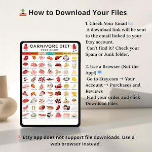 Carnivore Diet Grocery List, High Protein Carnivore Diet List, Low Carb Keto Diet, High Protein Printable Meal Planning Download image 9