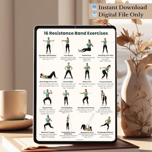 Resistance Band Workout Chart – 16 Full Body Exercises