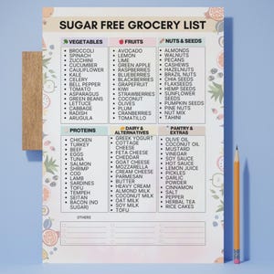 Lista de alimentos sin azúcar, lista de compras sin azúcar, lista de compras sin azúcar, lista de alimentos sin azúcar (PDF), lista de alimentos con azúcar, alimentos bajos en azúcar imagen 4