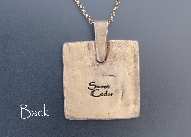 Cat Bird Watcher Bronze Pendant Cat Necklace Cat Jewelry Etsy