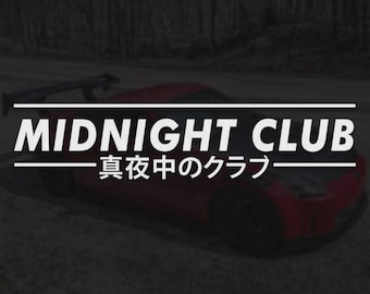 THE MIDNIGHT CLUB - Car Decal - Sticker - Vinyl Decal - Windshield Banner