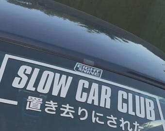SLOW CAR CLUB Vinyl Decal: Windshield Banner Sticker