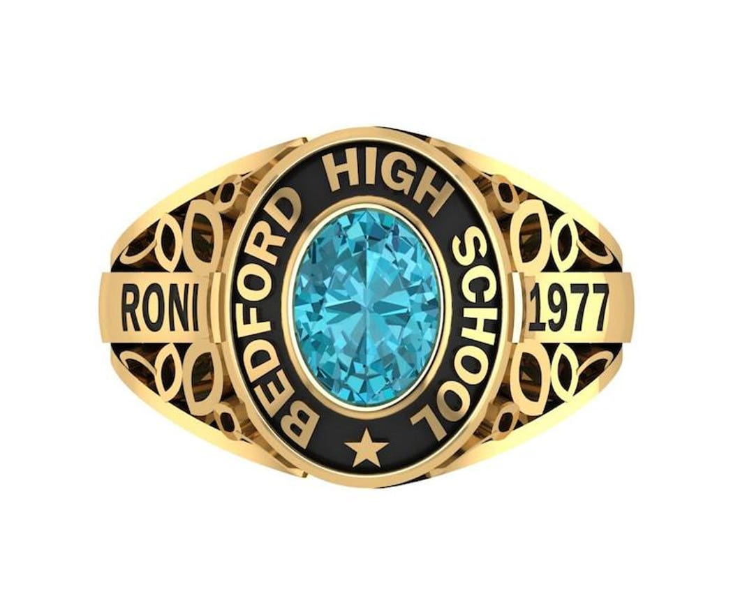 Women's Class Ring, Custom Made for High School and College Grads, 14k ...