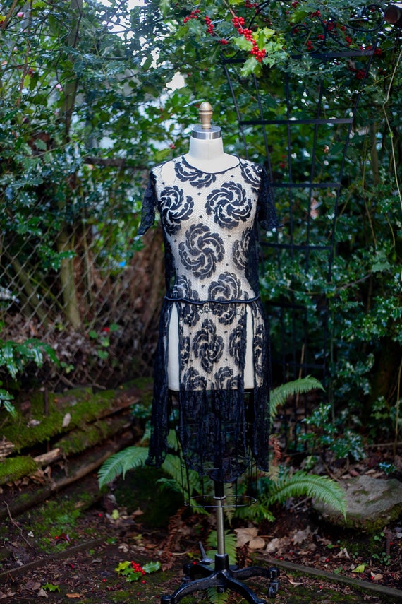 1920's Lace Flapper Dress XS