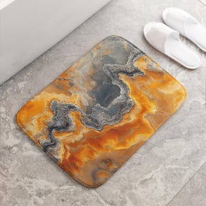 Abstract Memory Foam Bath Mat: Soft, Absorbent Shower Rug
