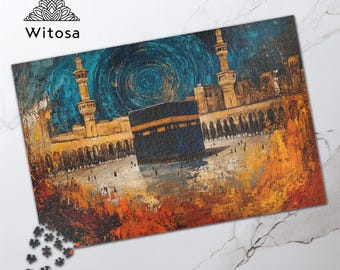Kaaba Mecca Jigsaw Puzzle – Abstract Islamic Architecture Art, 110–1014 Pieces