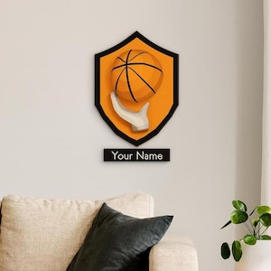 3D Papercraft Basketball – DIY Low Poly Wall Art PDF | Printable Sports Decoration | Unique Basketball Wall Decor
