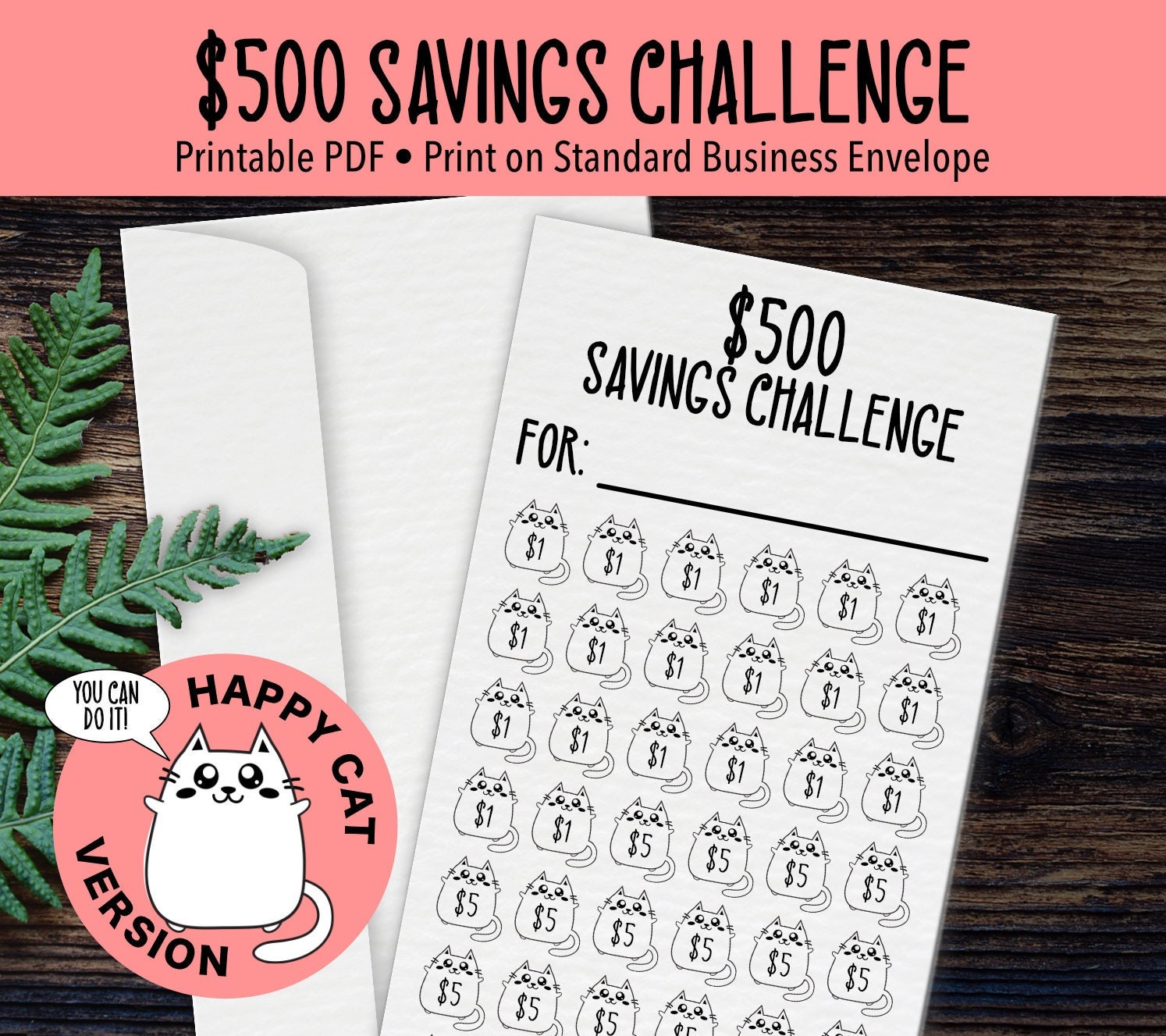 Envelope Savings Challenge Printable Savings Challenge Digital Download Savings Tracker Money Printable Budgeting Tracker for Savings Goals