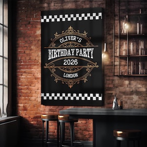 Birthday Party Sign Whiskey Logo Template Editable Whiskey Themed Party Sign Custom Printable Party Banner Personalized Whiskey Logo Theme
