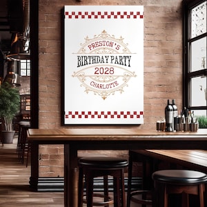 Birthday Party Sign Whiskey Logo Template Editable Whiskey Themed Party Sign Custom Printable Party Banner Personalized Whiskey Logo Theme