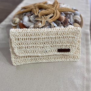 Handmade Crochet Wicker Wallet / El Yapımı Örgü Hasır Cüzdan
