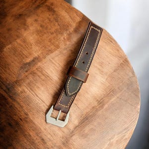Personalisiertes handgenähtes Toscano Lederarmband: Kompatibel mit Panerai