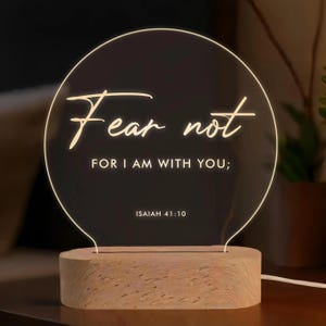 Personalized LED Light with Bible Verse – Custom Christian Gift for Home Decor –Faith-Inspired Religious Night Light with Favorite Scripture