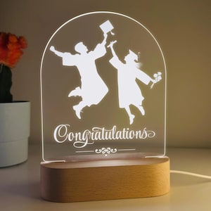 Aangepaste afstudeerkaart 2025 – Gepersonaliseerde nachtlampjeplaquette voor afgestudeerden, perfect cadeau voor middelbare school en hogeschool