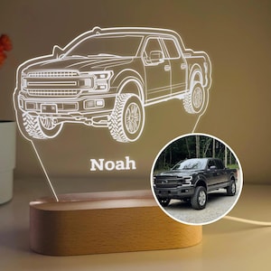 Custom 3D Vehicle Photo Lamp, Car Enthusiast Gift, Super Car Truck Motorcycle Night Light, Cool Gift for Him, Birthday Present