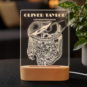 Custom Gastroenterology Night Light, Personalized Doctor Gift, Medical Clinic Decor, Engraved LED Lamp, Unique Gift for Gastroenterologist