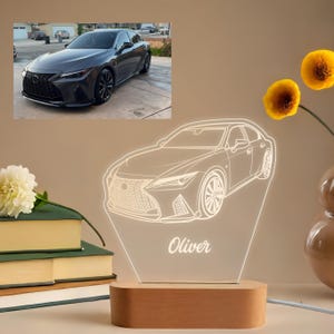Custom Car Night Light - Personalized 3D Vehicle Lamp for Car Enthusiasts, Unique, Perfect Gift for Him, Boyfriend Birthday, Man Cave Decor