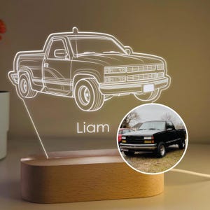 Personalized 3D Car Sketch Night Light, Car Lover Gift, Supercar Truck Motorcycle Lamp, Unique Gift for Him, Boyfriend Birthday Idea