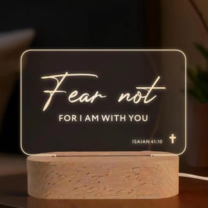 Personalized Bible Verse LED Light – Custom Christian Gift with Favorite Scripture – Faith-Based, Inspirational Religious Night Light