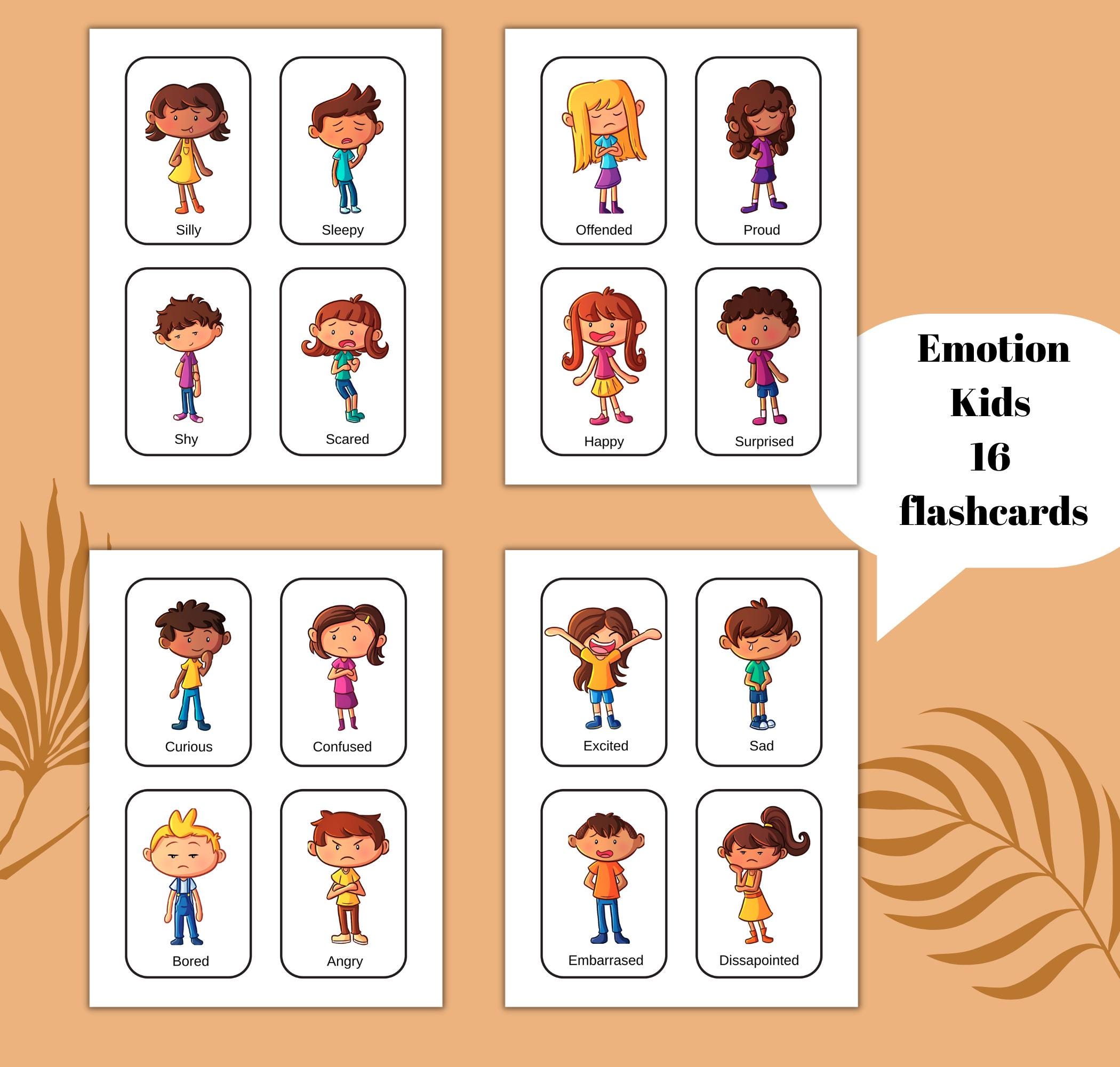Emotions Flashcards: Montessori Learning for Kids (digital Download) - Etsy