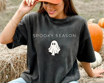 Camiseta de Halloween Comfort Colors: Camiseta fantasma espeluznante