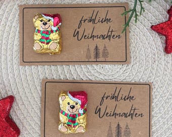 Imprimible de Feliz Navidad / Versión en alemán e inglés / Etiquetas y tarjetas navideñas / Carta de Papá Noel / Regalo de última hora (descarga instantánea)